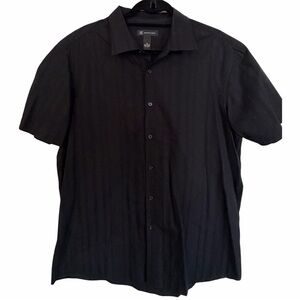 INC International Concepts Black Button Down Shirt